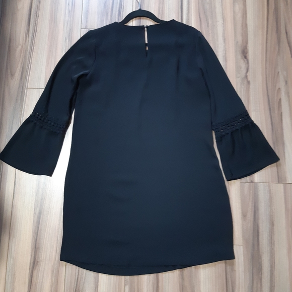 Black Dress with Crochet Sleeves - Picture 2 of 6